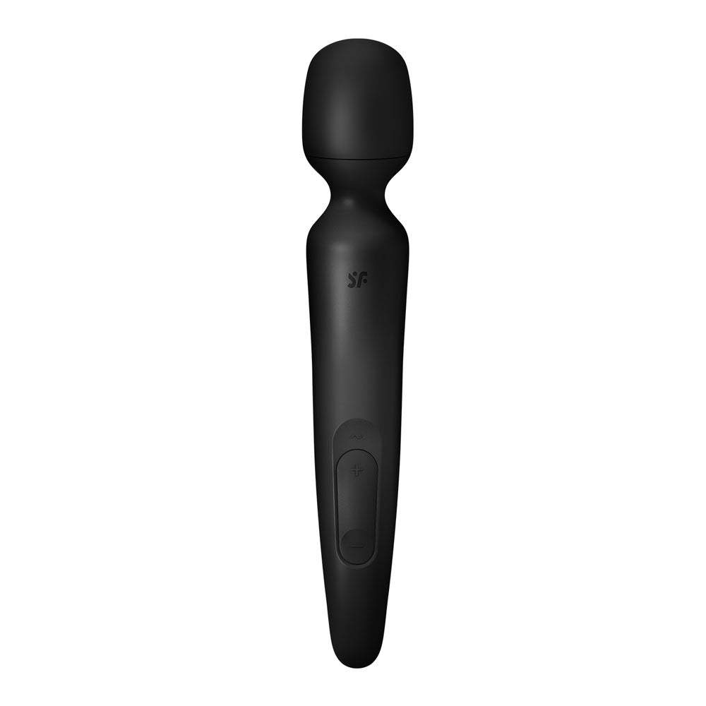 Satisfyer Wand-erland - Black - Black/Rose Gold USB Rechargeable Massage Wand