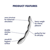 Satisfyer Cosmic Crest 2 - Chrome Steel 20.5 cm Dildo