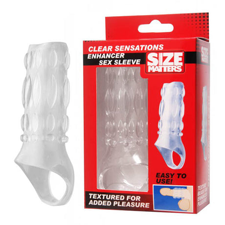 Buy Size Matters Clear Sensations - Clear Penis Sleeve at NZ’s Mega Adult Toys Store. Discover premium sex toys with discreet shipping at the best price in NZ