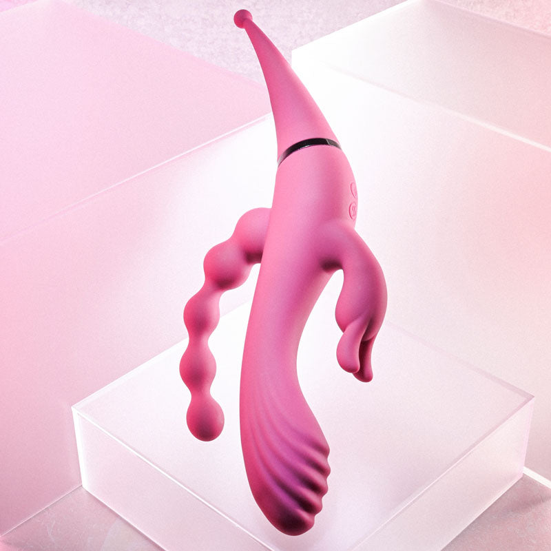 Buy Gender X FOUR BY FOUR - Pink 27.5 cm USB Rechargeable Multi Vibrator at NZ’s Mega Adult Toys Store. Discover premium sex toys with discreet shipping at the best price in NZ