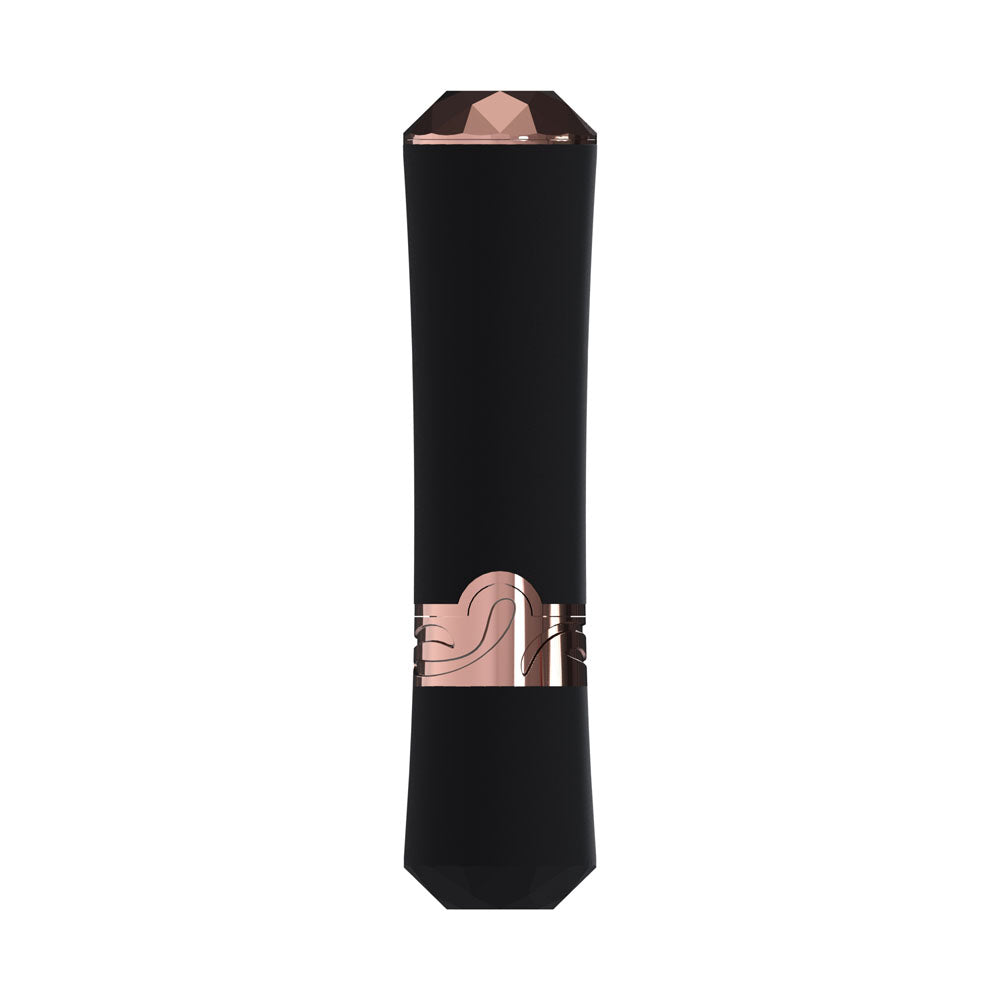 LOVELINE Dahlia - Black - Black/Red 12.5 cm USB Rechargeable Lipstick Vibrator