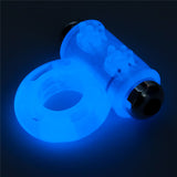 Lumino Play Vibrating Penis Ring - Glow in the Dark Blue Vibrating Cock Ring