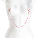 Buy Bound Nipple Clamps - DC1 - Pink - Gold Nipple Clamps with Pink Pearl Chain at NZ’s Mega Adult Toys Store. Discover premium sex toys with discreet shipping at the best price in NZ