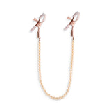 Buy Bound Nipple Clamps - DC1 - Rose Gold - Rose Gold Nipple Clamps with Gold Pearl Chain at NZ’s Mega Adult Toys Store. Discover premium sex toys with discreet shipping at the best price in NZ