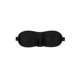 OUCH! Black & White Satin Curvy Eye Mask - Black Eye Restraint
