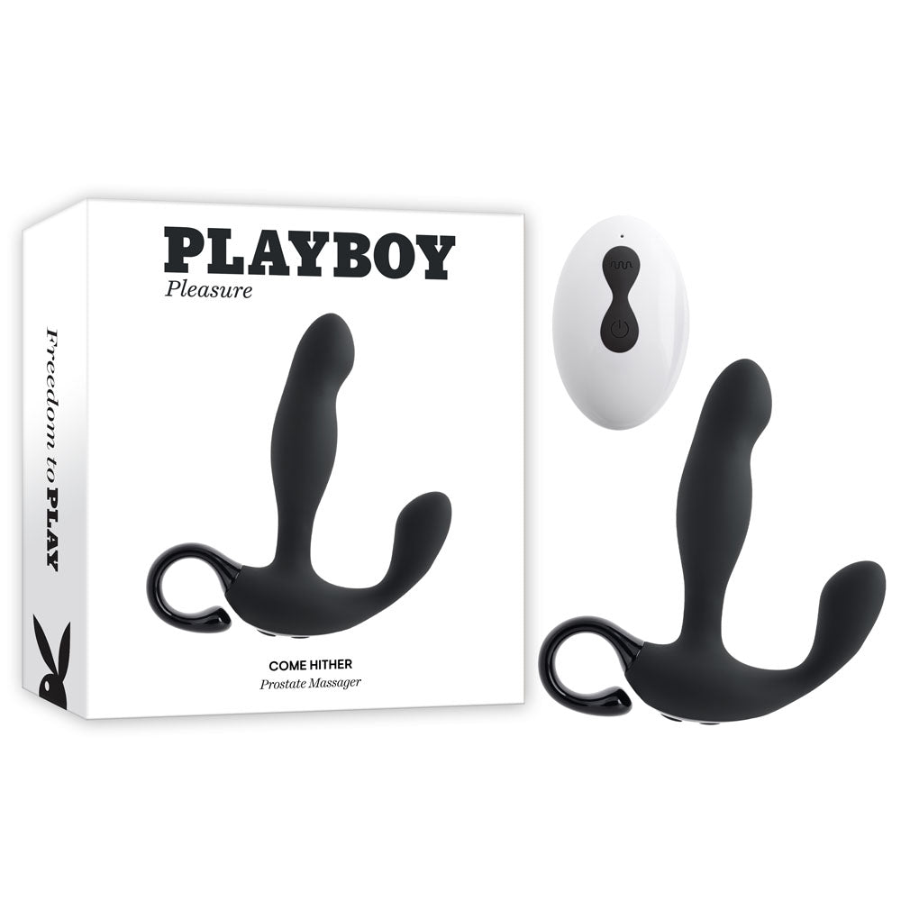 Buy Playboy Pleasure COME HITHER - Black 13.2 cm USB Rechargeable Vibrating Prostate Massager with Wireless Remote Control at NZ’s Mega Adult Toys Store. Discover premium sex toys with discreet shipping at the best price in NZ