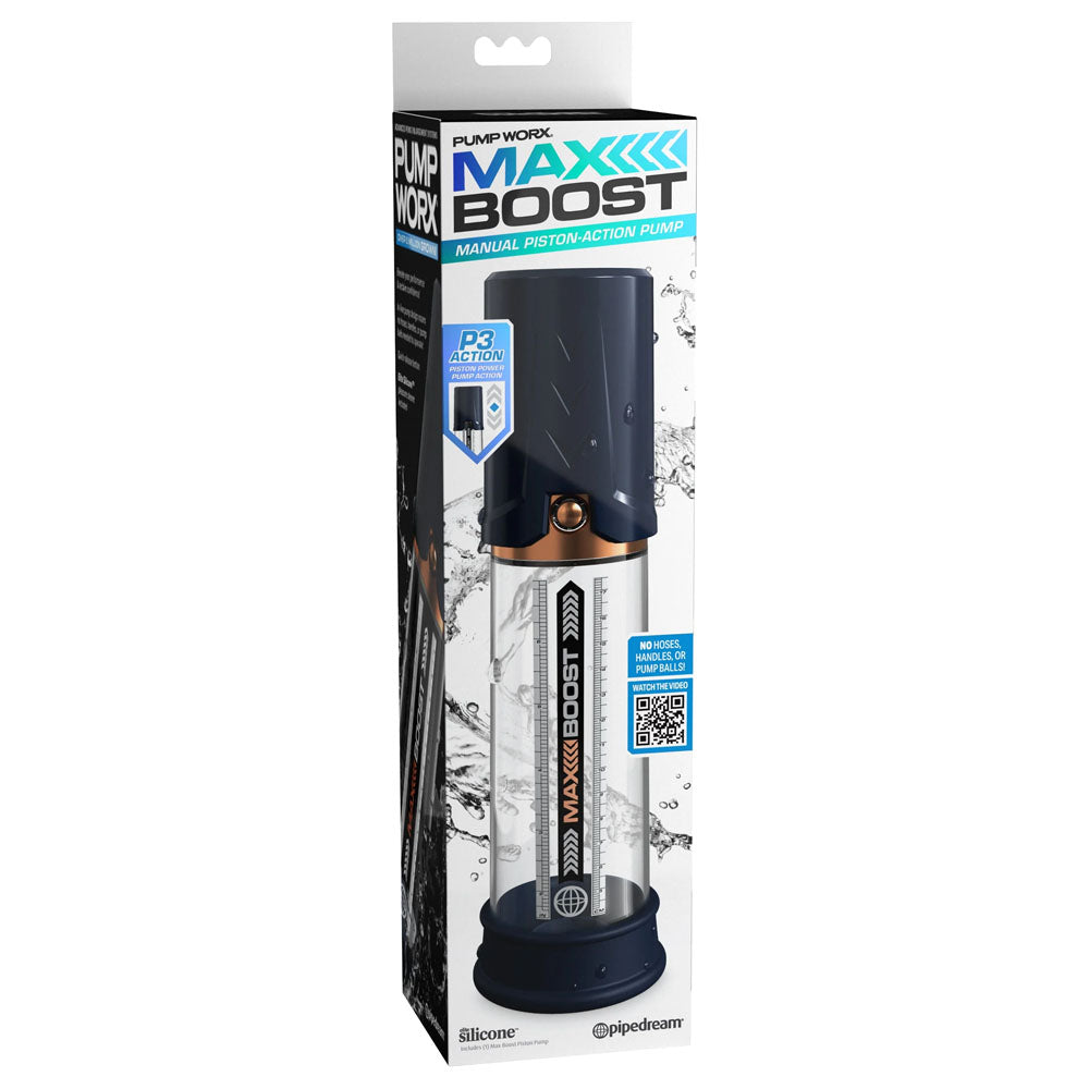 Buy Pump Worx Max Boost - Blue - Blue Penis Pump at NZ’s Mega Adult Toys Store. Discover premium sex toys with discreet shipping at the best price in NZ