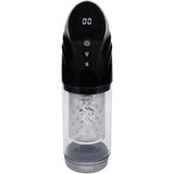 PUMPED Strokemate - Black/Clear USB Rechargeable Sucking Rotating and Thrusting Auto Masturbator
