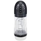 PUMPED SonicPull - Gunmetal - Gunmetal Grey/Clear USB Rechargeable Sucking And Vibrating Auto Masturbator