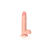 REALROCK Straight Realistic Dildo with Balls - 23 cm - Flesh 23 cm (9'') Dong
