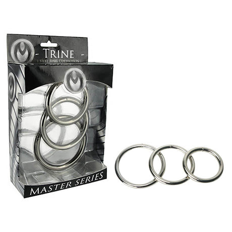Buy Master Series Trine Steel Ring Collection - Steel Cock Rings - Set of 3 Sizes at NZ’s Mega Adult Toys Store. Discover premium sex toys with discreet shipping at the best price in NZ