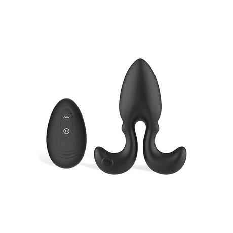 Buy Adam & Eve OMEGA Vibrating Plug - Black 10 cm USB Rechargeable Vibrating Butt Plug with Remote