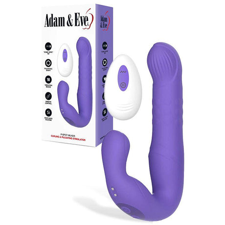Buy Adam & Eve P - SPOT MILKER - Purple USB Rechargeable Curling & Pulsating Prostate Massager