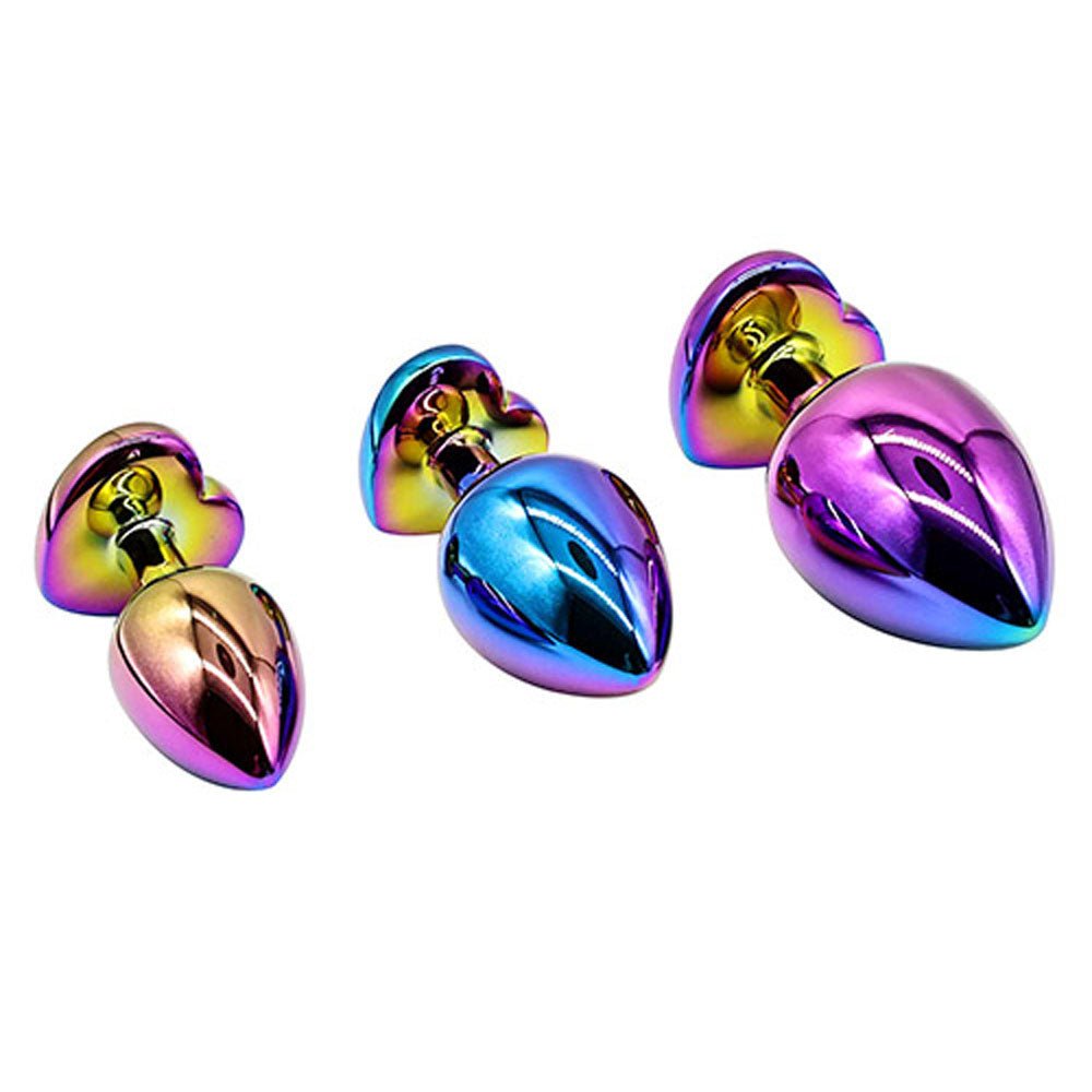 Buy Adam & Eve RAINBOW HEART GEM ANAL TRAINING SET - Multicoloured Metal Anal Plugs with Gem Bases - Set of 3 Sizes at Oh Joy. Discover premium sexual toys with discreet shipping at the best price in NZ