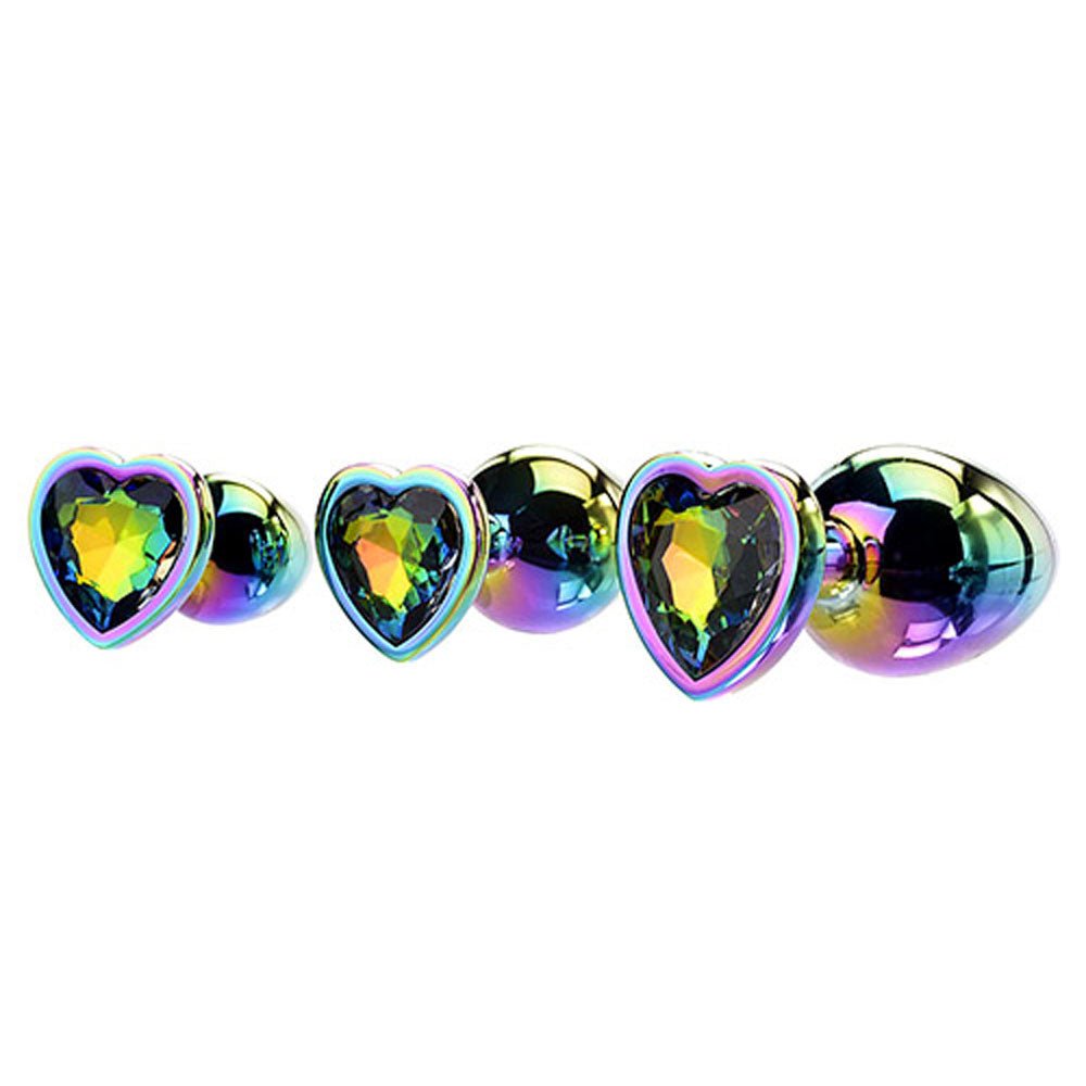 Buy Adam & Eve RAINBOW HEART GEM ANAL TRAINING SET - Multicoloured Metal Anal Plugs with Gem Bases - Set of 3 Sizes at Oh Joy. Discover premium sexual toys with discreet shipping at the best price in NZ