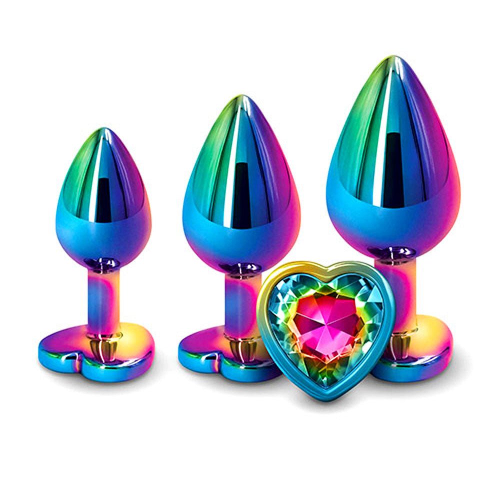 Buy Adam & Eve RAINBOW HEART GEM ANAL TRAINING SET - Multicoloured Metal Anal Plugs with Gem Bases - Set of 3 Sizes at Oh Joy. Discover premium sexual toys with discreet shipping at the best price in NZ