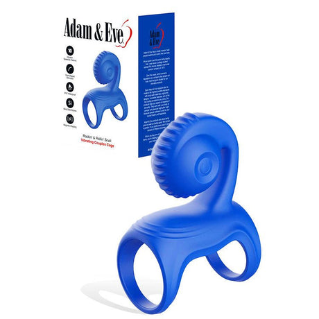 Buy Adam & Eve ROCKIN & ROLLIN SNAIL - Blue USB Rechargeable Vibrating Couples Cage at Oh Joy. Discover premium sexual toys with discreet shipping at the best price in NZ