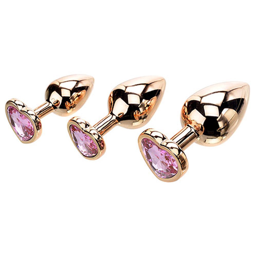 Buy Adam & Eve ROSE GOLD HEART GEM ANAL TRAINING SET - Rose Gold Metal Anal Plugs with Pink Gem Bases - Set of 3 Sizes at Oh Joy. Discover premium sexual toys with discreet shipping at the best price in NZ