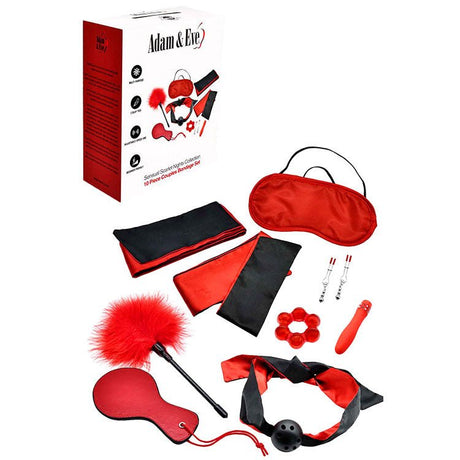 Buy Adam & Eve SENSUAL SCARLET NIGHTS - Black/Red Couples Bondage Kit - Set of 10 Pieces at Oh Joy. Discover premium sexual toys with discreet shipping at the best price in NZ