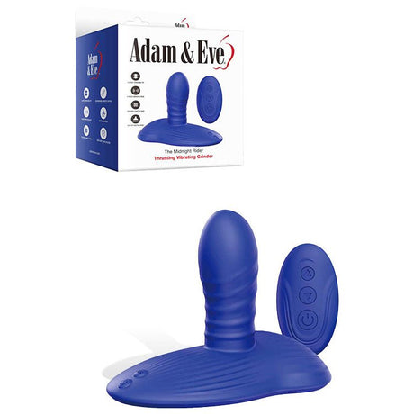 Buy Adam & Eve THE MIDNGHT RIDER - Blue USB Rechargeable Thrusting Vibrating Grinder with Remote Control at Oh Joy. Discover premium sexual toys with discreet shipping at the best price in NZ