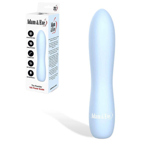 Buy Adam & Eve THE RUMBLER - Light Blue USB Rechargeable Extra Strong Bullet