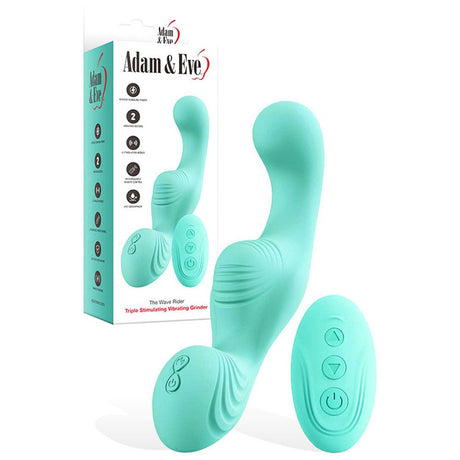Buy Adam & Eve THE WAVE RIDER - Teal USB Rechargeable Triple Stimulating Grinder Pad with Remote Control at Oh Joy. Discover premium sexual toys with discreet shipping at the best price in NZ