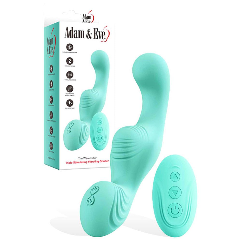Buy Adam & Eve THE WAVE RIDER - Teal USB Rechargeable Triple Stimulating Grinder Pad with Remote Control at Oh Joy. Discover premium sexual toys with discreet shipping at the best price in NZ
