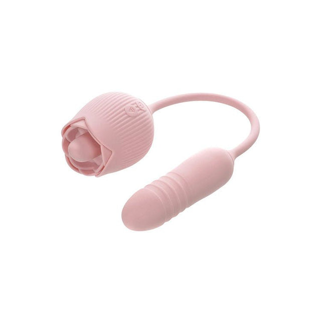 Buy Adam & Eve THRUST & TICKLE Rose Vibrator - Pink USB Rechargeable Flickering Rose Stimulator with Thrusting Bullet at Oh Joy. Discover premium sexual toys with discreet shipping at the best price in NZ