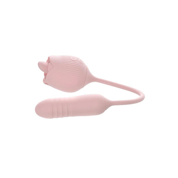 Buy Adam & Eve THRUST & TICKLE Rose Vibrator - Pink USB Rechargeable Flickering Rose Stimulator with Thrusting Bullet at Oh Joy. Discover premium sexual toys with discreet shipping at the best price in NZ