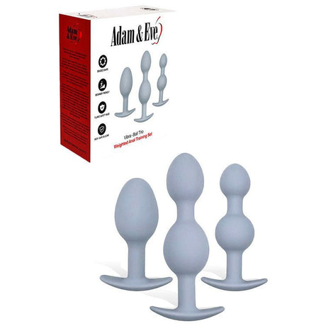Buy Adam & Eve VIBRA - BALL TRIO - Grey Weighted Anal Training Set - Set of 3 Plugs at Oh Joy. Discover premium sexual toys with discreet shipping at the best price in NZ