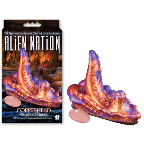 Buy Alien Nation - Copperhead - Coloured USB Rechargeable Vibrating Fantasy Grinder Pad with Remote at Oh Joy. Discover premium sexual toys with discreet shipping at the best price in NZ