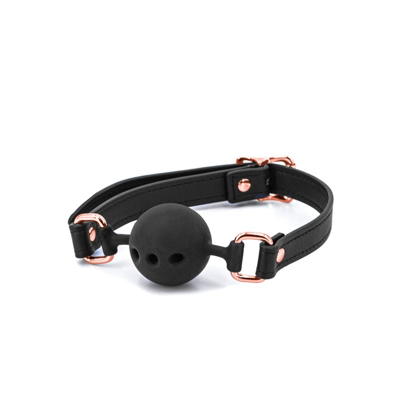 Buy Bondage Couture Ball Gag - Black - Black Mouth Restraint