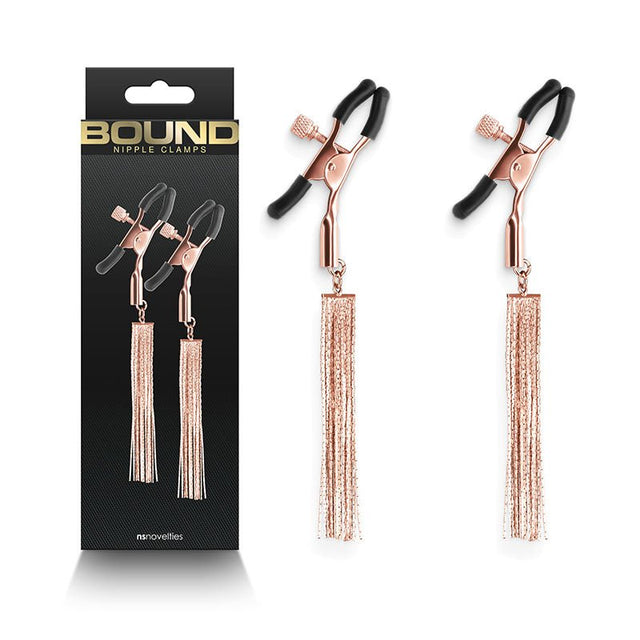 Buy Bound Nipple Clamps - D2 - Rose Gold - Rose Gold Nipple Clamps - Set of 2 at NZ’s Mega Adult Toys Store. Discover premium sex toys with discreet shipping at the best price in NZ
