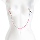 Buy Bound Nipple Clamps - DC1 - Pink - Gold Nipple Clamps with Pink Pearl Chain at NZ’s Mega Adult Toys Store. Discover premium sex toys with discreet shipping at the best price in NZ