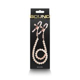 Buy Bound Nipple Clamps - DC1 - Rose Gold - Rose Gold Nipple Clamps with Gold Pearl Chain at NZ’s Mega Adult Toys Store. Discover premium sex toys with discreet shipping at the best price in NZ