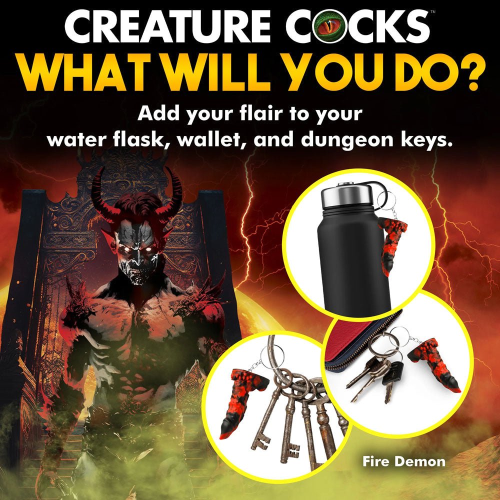 Buy Creature Cocks Fire Demon Keychain - Novelty Fantasy Dildo Keyring at Oh Joy. Discover premium sexual toys with discreet shipping at the best price in NZ
