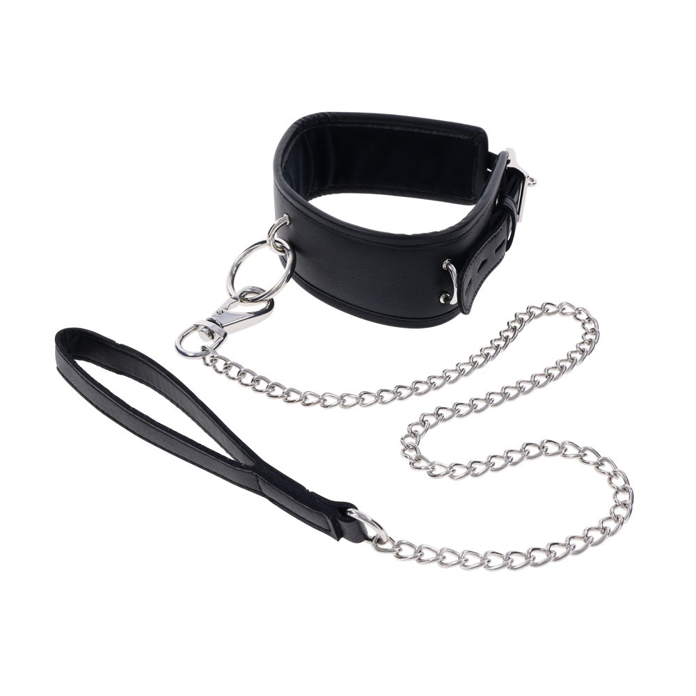 Buy EDGE Collar & Leash - Black Neck Restraint with Heavy Duty Metal Leash at Oh Joy. Discover premium sexual toys with discreet shipping at the best price in NZ