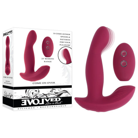 Buy Evolved COME ON OVER - Burgundy Red 15.9 cm USB Rechargeable Vibrator with Wireless Remote at Oh Joy. Discover premium sexual toys with discreet shipping at the best price in NZ