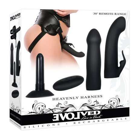 Buy Evolved HEAVENLY HARNESS - Black USB Rechargeable Strap - On Kit