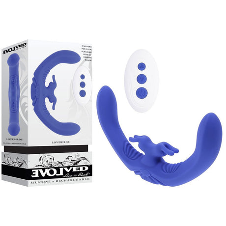 Buy Evolved LOVEBIRDS - Purple 20.8 cm USB Rechargeable Double - Ended Rabbit Vibrator with Remote at Oh Joy. Discover premium sexual toys with discreet shipping at the best price in NZ