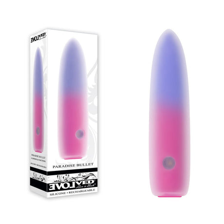 Buy Evolved PARADISE BULLET - Pink/Purple 10.2 cm USB Rechargeable Bullet at Oh Joy. Discover premium sexual toys with discreet shipping at the best price in NZ