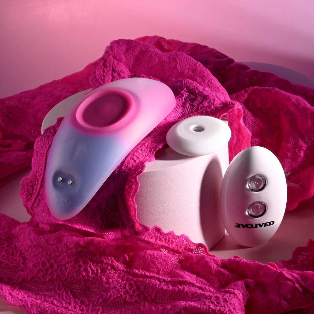 Buy Evolved PARADISE PANTY - Pink/Purple USB Rechargeable Panty Vibrator with Remote Control at Oh Joy. Discover premium sexual toys with discreet shipping at the best price in NZ