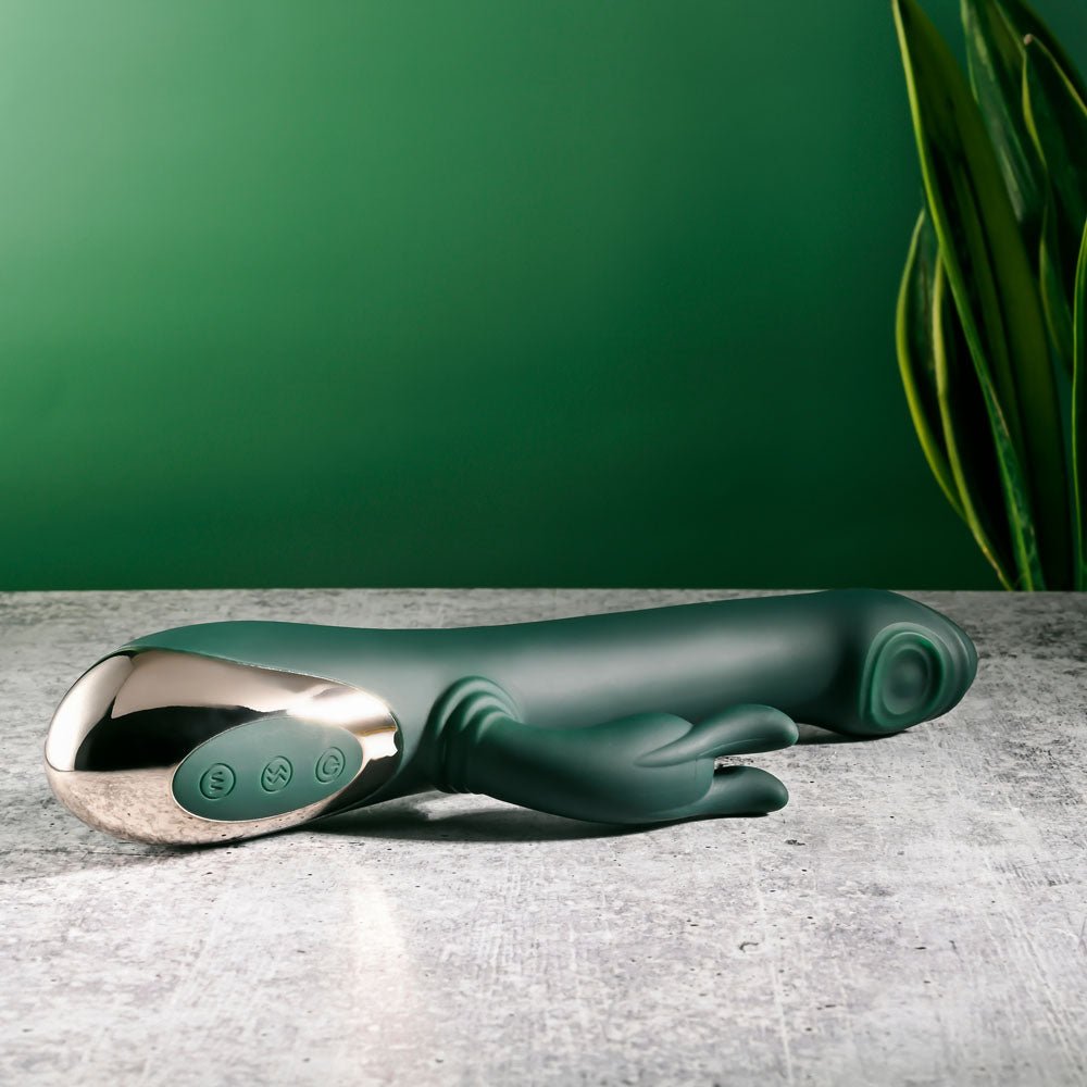 Buy Evolved RABBIT TAP TAP - Green 25 cm USB Rechargeable Rabbit Vibrator with Tapping Tip at Oh Joy. Discover premium sexual toys with discreet shipping at the best price in NZ
