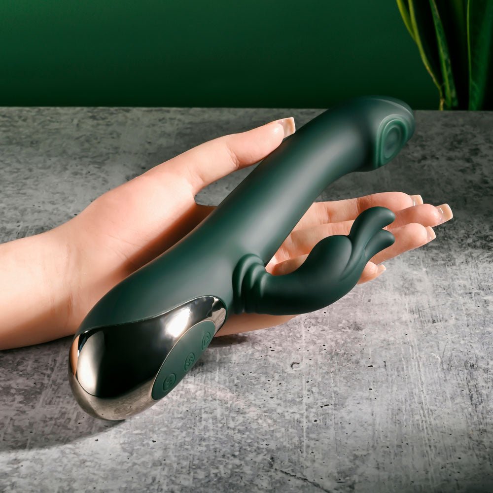 Buy Evolved RABBIT TAP TAP - Green 25 cm USB Rechargeable Rabbit Vibrator with Tapping Tip at Oh Joy. Discover premium sexual toys with discreet shipping at the best price in NZ