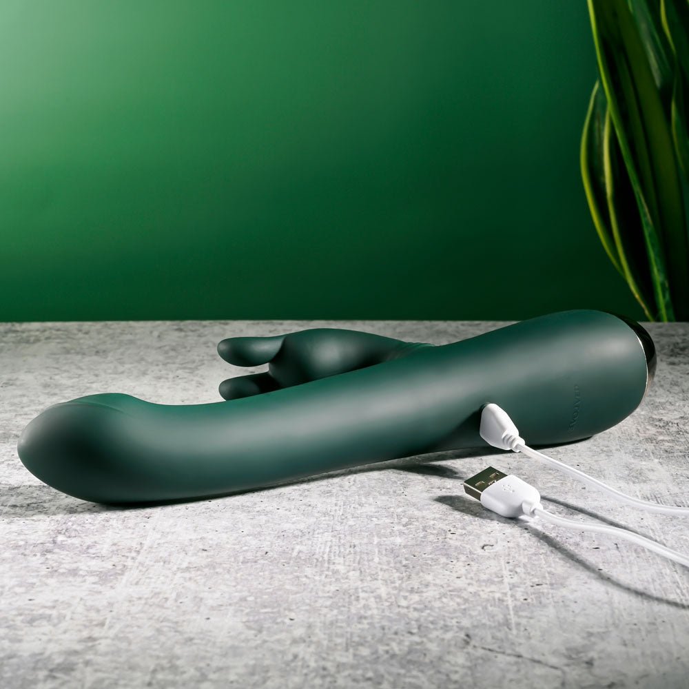 Buy Evolved RABBIT TAP TAP - Green 25 cm USB Rechargeable Rabbit Vibrator with Tapping Tip at Oh Joy. Discover premium sexual toys with discreet shipping at the best price in NZ