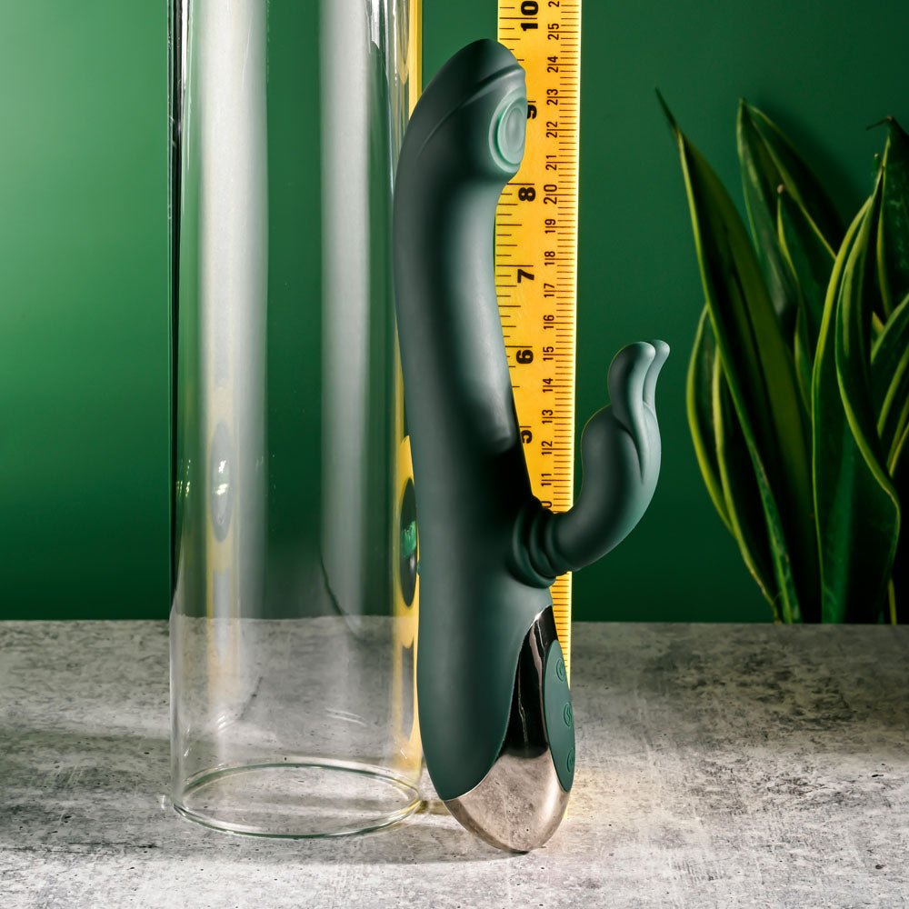 Buy Evolved RABBIT TAP TAP - Green 25 cm USB Rechargeable Rabbit Vibrator with Tapping Tip at Oh Joy. Discover premium sexual toys with discreet shipping at the best price in NZ