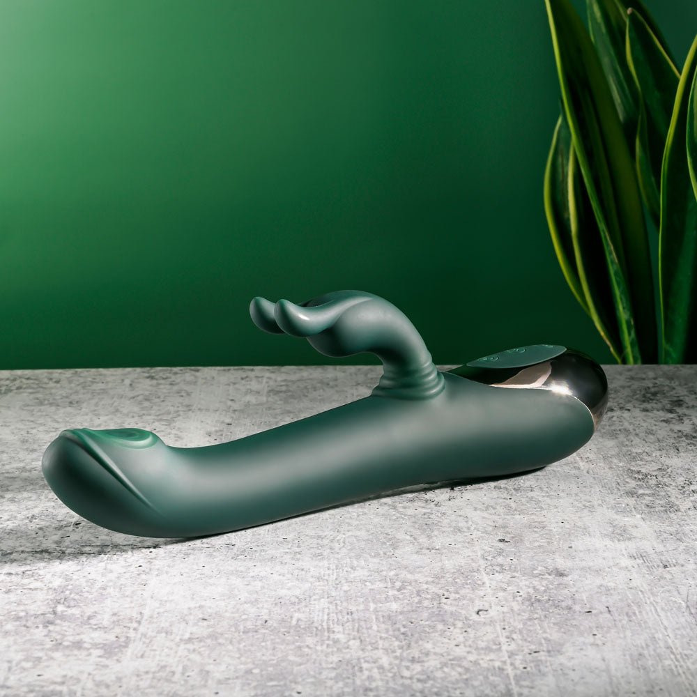Buy Evolved RABBIT TAP TAP - Green 25 cm USB Rechargeable Rabbit Vibrator with Tapping Tip at Oh Joy. Discover premium sexual toys with discreet shipping at the best price in NZ