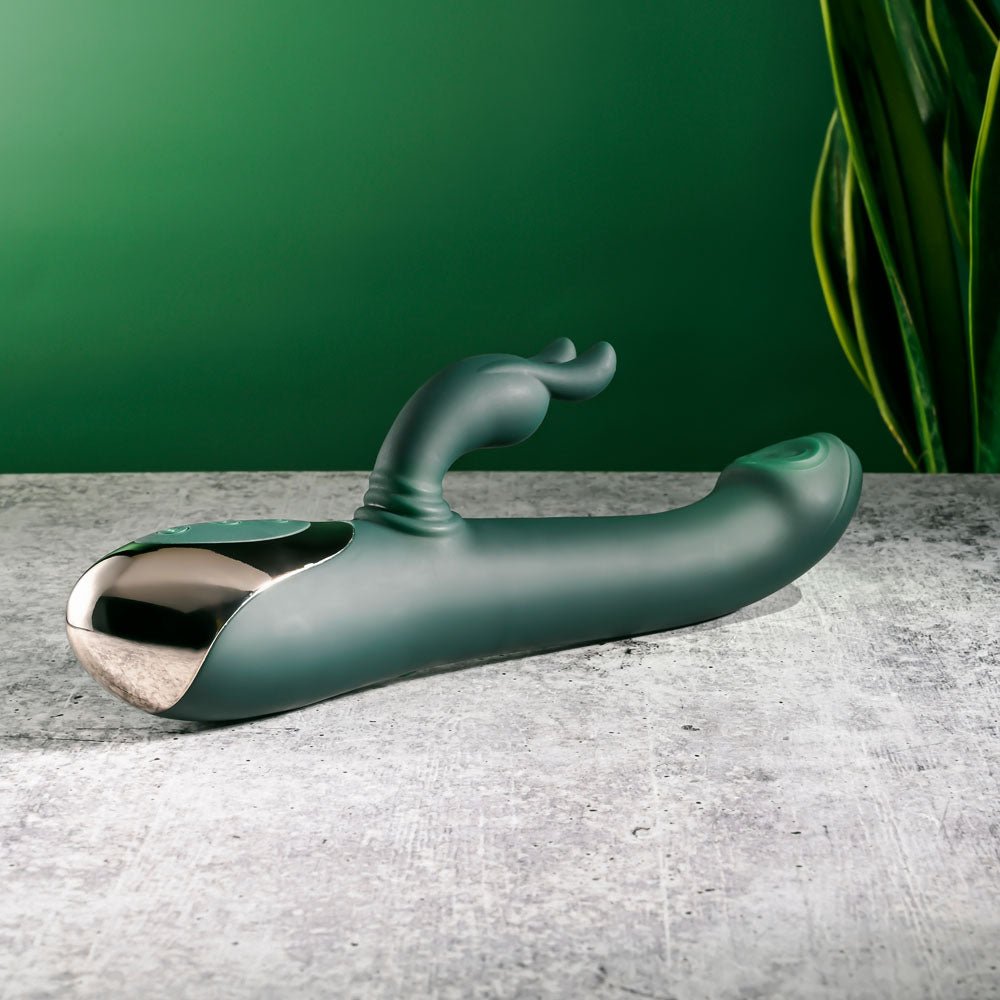 Buy Evolved RABBIT TAP TAP - Green 25 cm USB Rechargeable Rabbit Vibrator with Tapping Tip at Oh Joy. Discover premium sexual toys with discreet shipping at the best price in NZ
