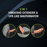 Buy Extendor+ - Flesh 2 Inch Vibrating Penis Extender and Stroker