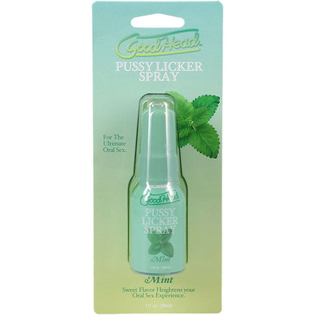 Buy GoodHead Pussy Licker Spray - Mint - Mint Flavoured Spray - 29 ml Bottle at Oh Joy. Discover premium sexual toys with discreet shipping at the best price in NZ